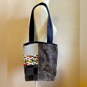 Silk vintage kimono fabric tote